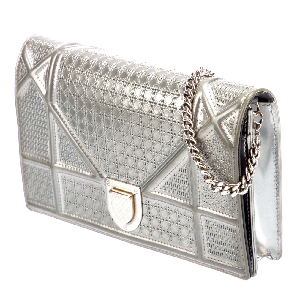 COPY - Small Diorama Bag in Metallic Silver